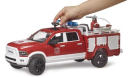 U02544 Pickup strażacki RAM 2500 z pompą wody i modułem światło-dźwięk 1:16 Bruder