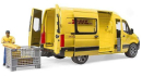 U02671 Mercedes-Benz Sprinter DHL z kurierem 1:16 Bruder