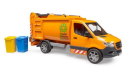 U02682 Mercedes-Benz Sprinter śmieciarka z 2 pojemnikami 1:16 Bruder