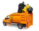 U02682 Mercedes-Benz Sprinter śmieciarka z 2 pojemnikami 1:16 Bruder