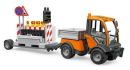 U02693 VarioCar z przyczepą i zestawem zabezpieczenia drogi 1:16 Bruder