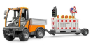 U02693 VarioCar z przyczepą i zestawem zabezpieczenia drogi 1:16 Bruder