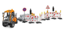 U02693 VarioCar z przyczepą i zestawem zabezpieczenia drogi 1:16 Bruder