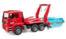 U02741 MAN TGA bramowiec z kontenerem 1:16 Bruder
