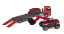 U02774 MAN TGA z naczepą niskopodwoziową i ładowarką teleskopową Manitou MLT 633 1:16 Bruder