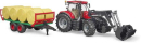 U03198 Ciągnik Case IH Optum 300 CVX z przyczepą do bel i 8 belami 1:16 Bruder