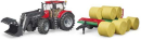 U03198 Ciągnik Case IH Optum 300 CVX z przyczepą do bel i 8 belami 1:16 Bruder