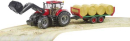 U03198 Ciągnik Case IH Optum 300 CVX z przyczepą do bel i 8 belami 1:16 Bruder