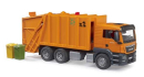U03760 MAN TGS śmieciarka z 2 pojemnikami 1:16 Bruder
