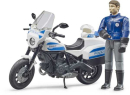 U62731 Motocykl policyjny Ducati Scrambler z policjantem bworld 1:16 Bruder
