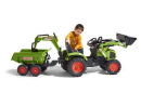 F1010W Traktor Claas Axos z ładowaczem, koparką i przyczepą Maxi jeździk Falk