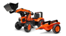F2060AM Traktor Kubota M135GX z ładowaczem czołowym i przyczepą jeździk Falk