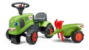 F212C Jeździk Claas z przyczepką, grabiami i łopatą Falk