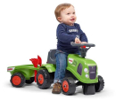 F212C Jeździk Claas z przyczepką, grabiami i łopatą Falk