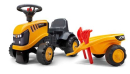 F215C Jeździk JCB z przyczepką, grabiami i łopatą Falk