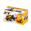 F215C Jeździk JCB z przyczepką, grabiami i łopatą Falk