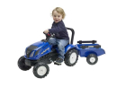 F3080AB Traktor New Holland T6 z przyczepą i otwieraną maską jeździk Falk