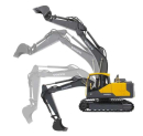 JA406300 Koparka Volvo EC160E Metal zdalnie sterowana z chwytakiem i młotem 1:16 2,4 GHz Jamara