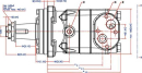 OMT160151B3012 Silnik orbitalny, wał stożkowy 1:10 160cc Danfoss