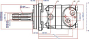 OMT250151B3020 Silnik orbitalny, wał 1-3/8 cal Z-6 250cc Danfoss