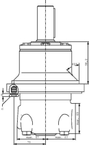 OMTW400151B3028 Silnik orbitalny, wał cylindryczny fi 40 mm 400cc Danfoss