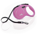 Smycz dla psa Flexi New Classic, taśma, różowa, roz. M, 5m, 25kg