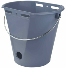 Wiadro do pojenia cieląt, "Food Safe", ze skalą, 8 l, szare, Kerbl