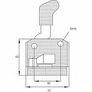 E281505210028 Zamek drzwi, prawy