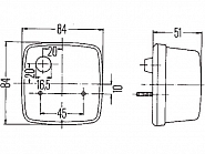 2BE003014251 Lampa obrysowa z kierunkowskazem