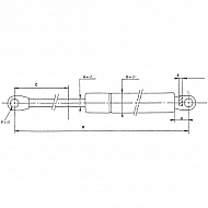 CA2662UF Sprężyna gazowa, L245-400N, L 245 mm, 400 N