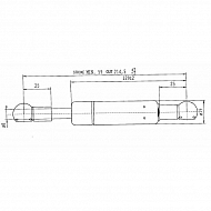 CA703702 Sprężyna gazowa, siłownik gazowy L215-410N, L-215 mm, 410N, Stabilus