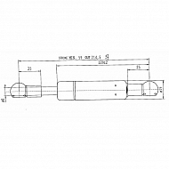 CA703702 Sprężyna gazowa, siłownik gazowy L215-410N, L-215 mm, 410N, Stabilus