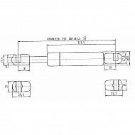 CA684899 Sprężyna gazowa, siłownik gazowy, L585,5-200N, L-585,5 mm, 200N Stabilus,