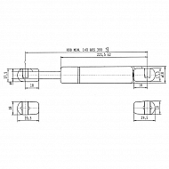 CA3069KR Sprężyna gazowa, L390-150N, L 390 mm, 150 N