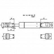 CA4327ID Sprężyna gazowa, 200 mm, 330 N, Stabilus