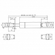 CA1667NQ Sprężyna gazowa, 190 mm, 200 N, Stabilus
