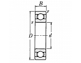 6005 Łożysko kulowe 6005, 25x47x12 mm