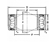 30012RS Łożysko kulkowe skośne 3001 2RS INA/FAG 12x28x12 mm