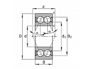 30012RS Łożysko kulkowe skośne 3001 2RS INA/FAG 12x28x12 mm