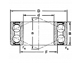 30052RS Łożysko kulkowe skośne 3005 2RS 25x47x16 mm