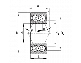 30052RS Łożysko kulkowe skośne 3005 2RS 25x47x16 mm