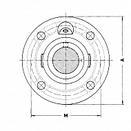 PME40 Łożysko z obudową okrągłe, kompletne PME40, O 40 mm