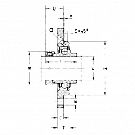 RME45 Łożysko z obudową okrągłe, kompletne RME45, O 45 mm