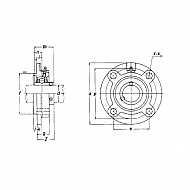 UCFC206 Łożysko z obudową okrągłe, kompletne O 30 mm