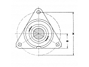 PCFTR20 Łożysko z obudową trójkątne, kompletne ∅ 20 mm