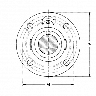 SBPF206 Łożysko z obudową okrągłe, kompletne SBPF206, O 30 mm