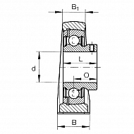 PASEY17 Łożysko z obudową stojącą, kompletne PASEY17, O 17 mm