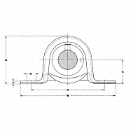 PB15 Łożysko z obudową z blachy PB15, wałek 15mm INA/FAG