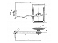 CA6490000 Lusterko z ramieniem, prawe 236x180 mm