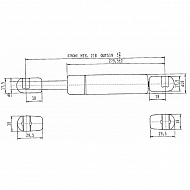 CA666386 Sprężyna gazowa, L520-270N, L 520 mm, 270 N